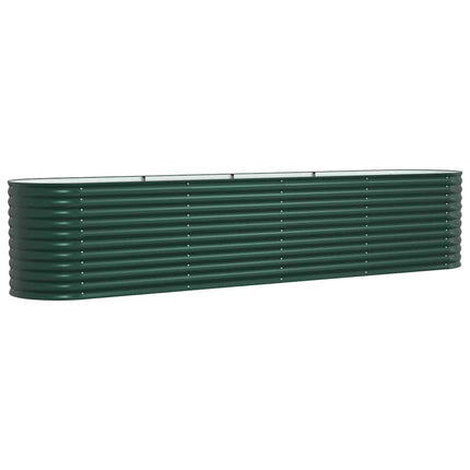 Hævet bed Grøn 400 x 80 x 81 cm Stål