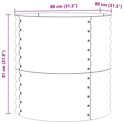 Hævet bed Grøn 80 x 80 x 81 cm Stål