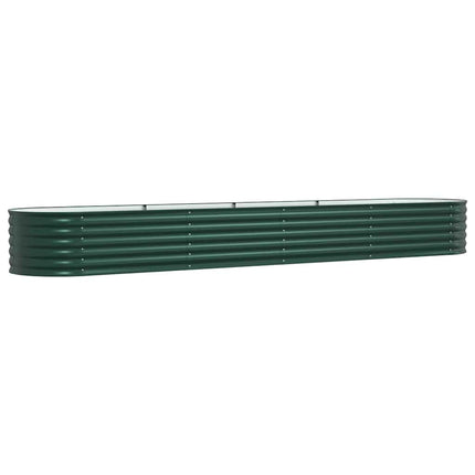 Hævet bed Grøn 400 x 80 x 44 cm Stål