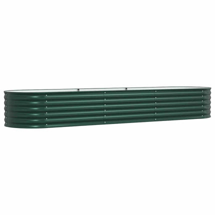Hævet bed Grøn 320 x 80 x 44 cm Stål