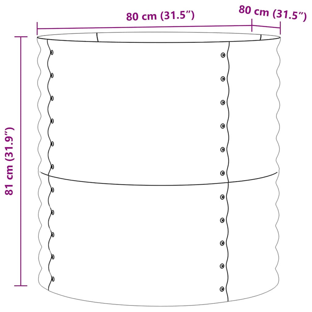 Højbed Brun 80 x 80 x 81 cm Stål