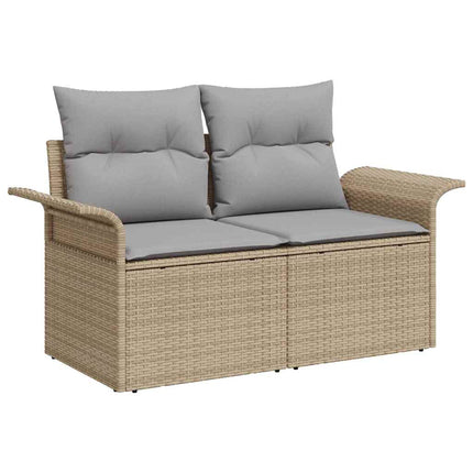 Havesofa Sæt 9 stk. Beige polyrattan