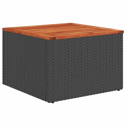 Havesofa Sæt 8 stk. Sort polyrattan