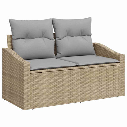 Havesofa Sæt 6 stk. Beige polyrattan
