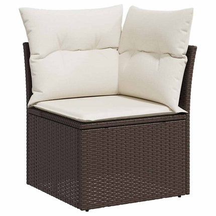Havesofa Sæt 7 stk. Brun Poly rattan