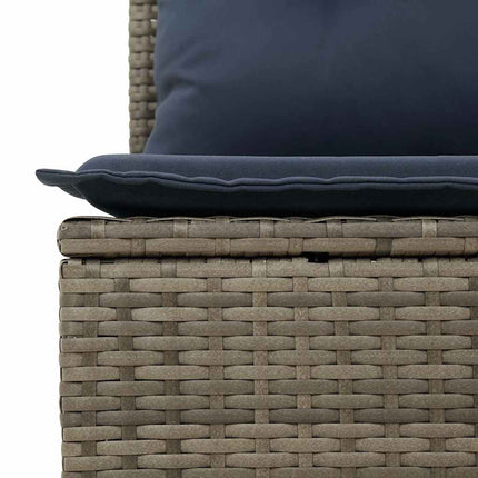 Havesofa Sæt 8 stk. Grå Poly rattan