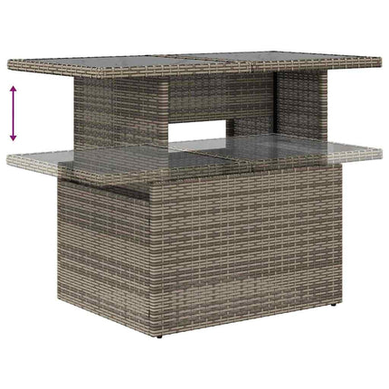 Havesofa Sæt 8 stk. Grå Poly rattan