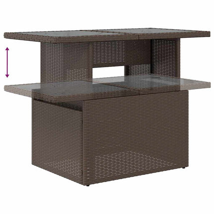 Havesofa Sæt 6 stk. Brun polyrattan