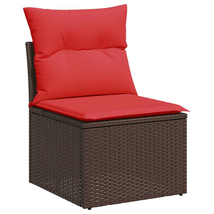 Havesofa Sæt 7 stk. Brun polyrattan