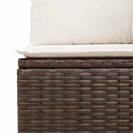 Havesofa Sæt 9 stk. Brun polyrattan