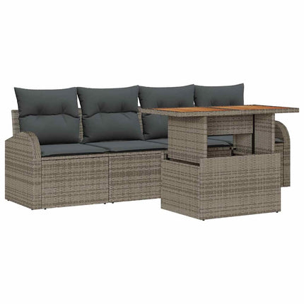Havesofa Sæt 5 pcs Grå