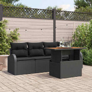 Havesofa Sæt 5 pcs Sort