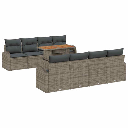 Havesofa Sæt med pude 7 pcs Grå