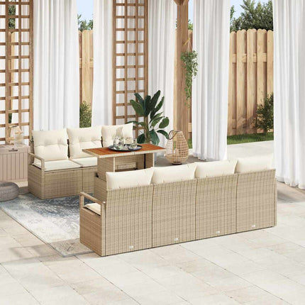 Havesofa Sæt 8 stk. 7-Antal sæder Beige og creme