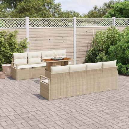 Havesofa Sæt 9 stk. 8-Antal sæder Beige og creme