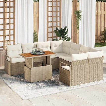 Havesofa Sæt 9 stk. 8-Antal sæder Beige og creme