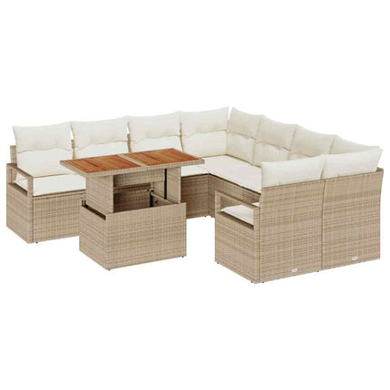 Havesofa Sæt 9 stk. 8-Antal sæder Beige og creme