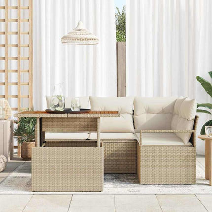 Havesofa Sæt 5 stk. 4-Antal sæder Beige og creme