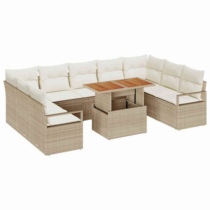Havesofa Sæt 10 stk. 9-Antal sæder Beige og creme