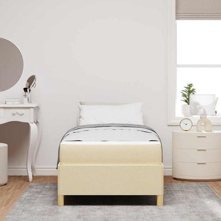 Sengestel Creme 90 x 200 cm Stof
