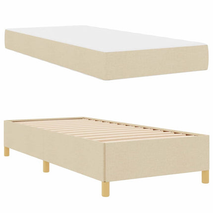 Sengestel Creme 90 x 200 cm Stof