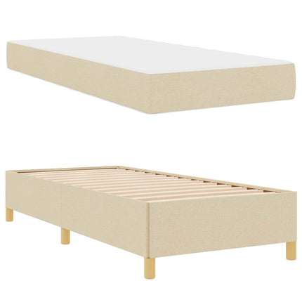 Sengestel Creme 90 x 200 cm Stof