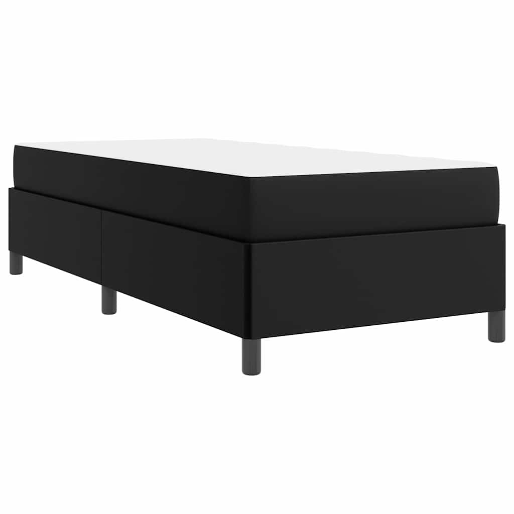 Sengestel med madras Sort 80 x 200 cm Stof