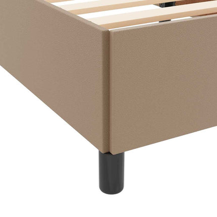 Sengestel med madras Cappuccino 80 x 200 cm Stof