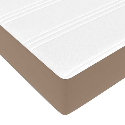 Sengestel med madras Cappuccino 80 x 200 cm Stof