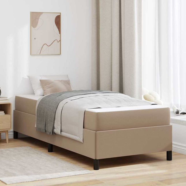 Sengestel med madras Cappuccino 80 x 200 cm Stof
