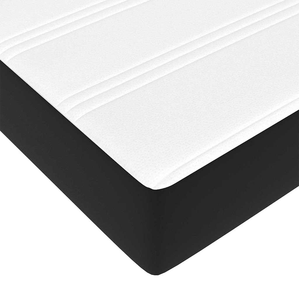 Sengestel med madras Sort 90 x 200 cm Stof