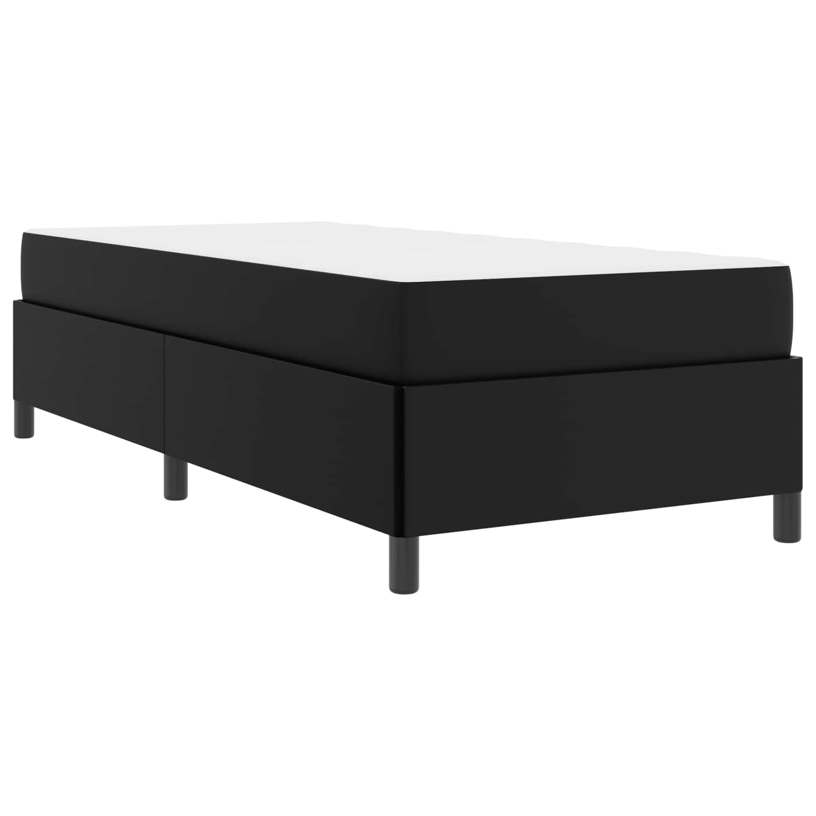 Sengestel med madras Sort 90 x 200 cm Stof