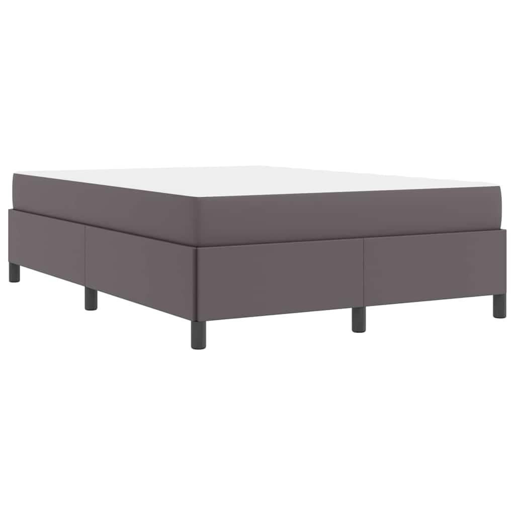 Sengestel med madras Grå 140 x 190 cm Stof