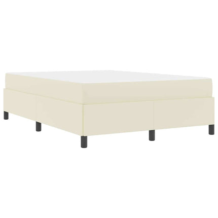 Sengestel med madras Creme 160 x 200 cm Stof