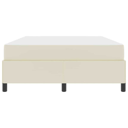 Sengestel med madras Creme 160 x 200 cm Stof