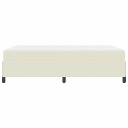 Sengestel med madras Creme 160 x 200 cm Stof