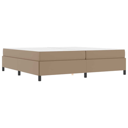 Sengestel med madras Cappuccino 200 x 200 cm Stof