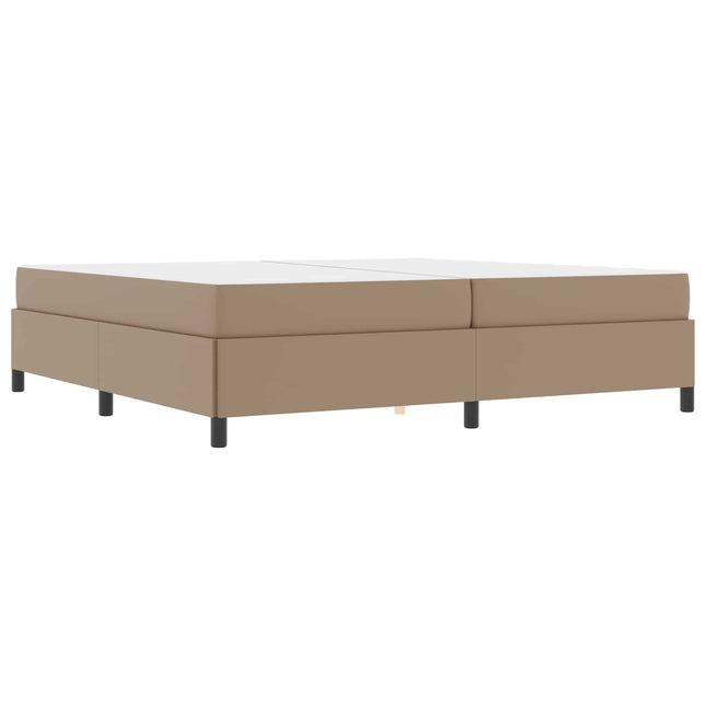 Sengestel med madras Cappuccino 200 x 200 cm Stof