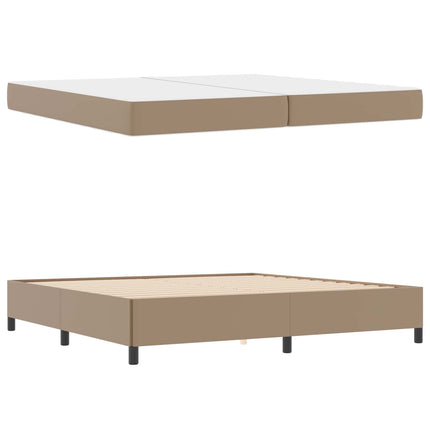 Sengestel med madras Cappuccino 200 x 200 cm Stof