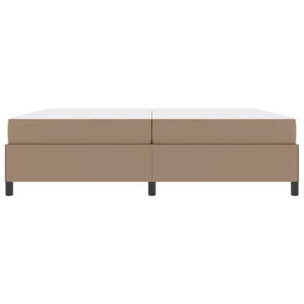 Sengestel med madras Cappuccino 200 x 200 cm Stof