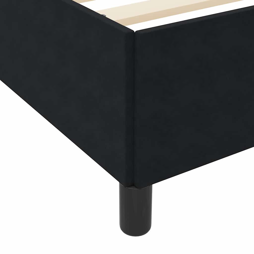 Sengestel med madras Sort 90 x 200 cm Stof