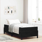 Sengestel med madras Sort 90 x 200 cm Stof