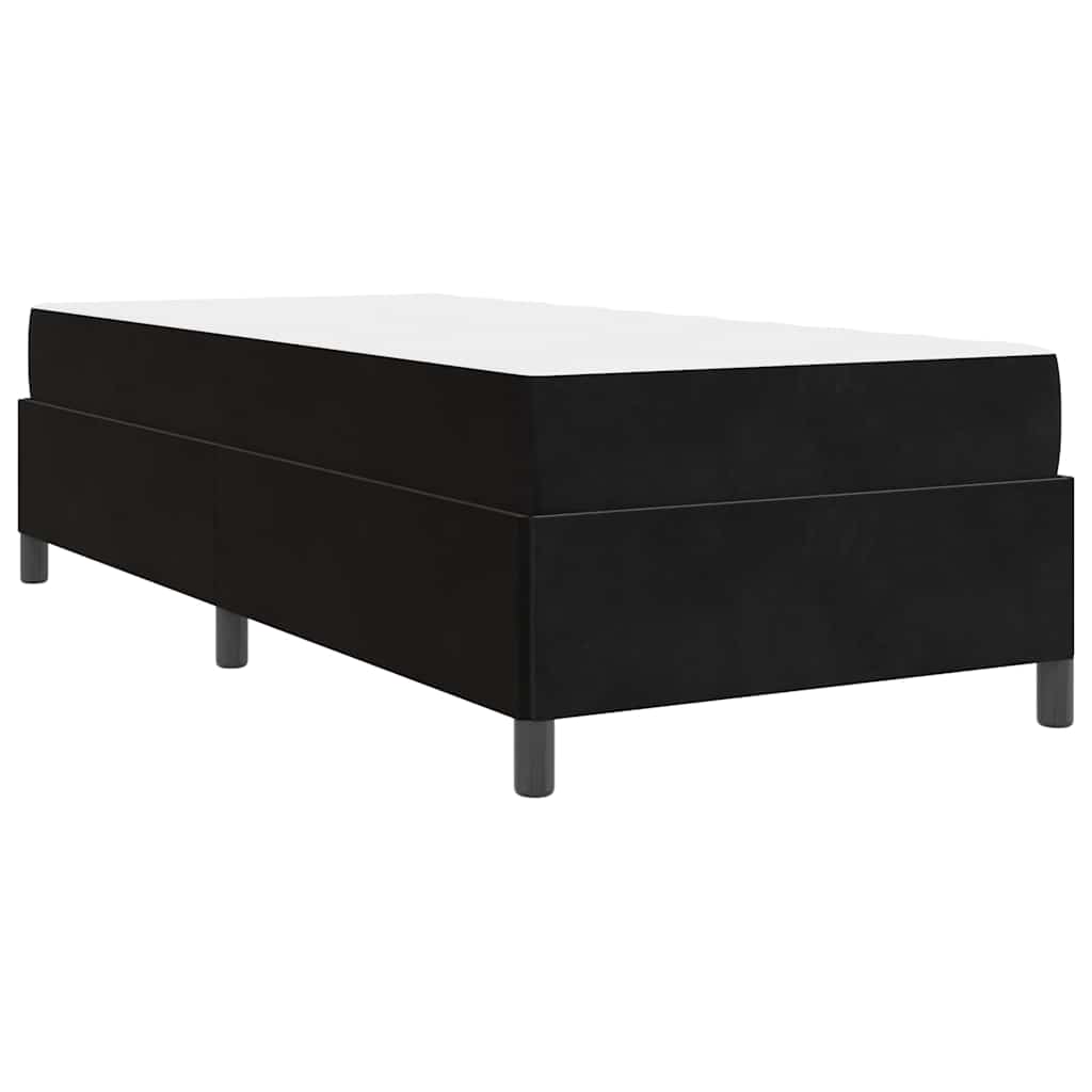 Sengestel med madras Sort 90 x 200 cm Stof