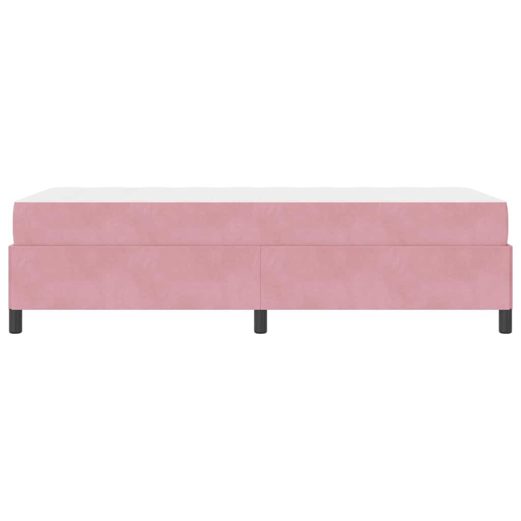 Sengestel med madras Lyserød 90 x 200 cm Stof