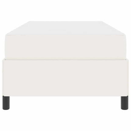Sengestel med madras Creme 90 x 190 cm Stof
