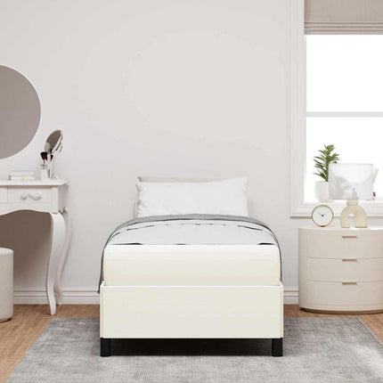 Sengestel med madras Creme 100 x 200 cm Stof