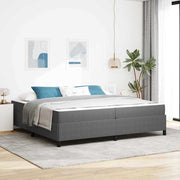 Sengestel med madras Lysegrå 200 x 200 cm Stof