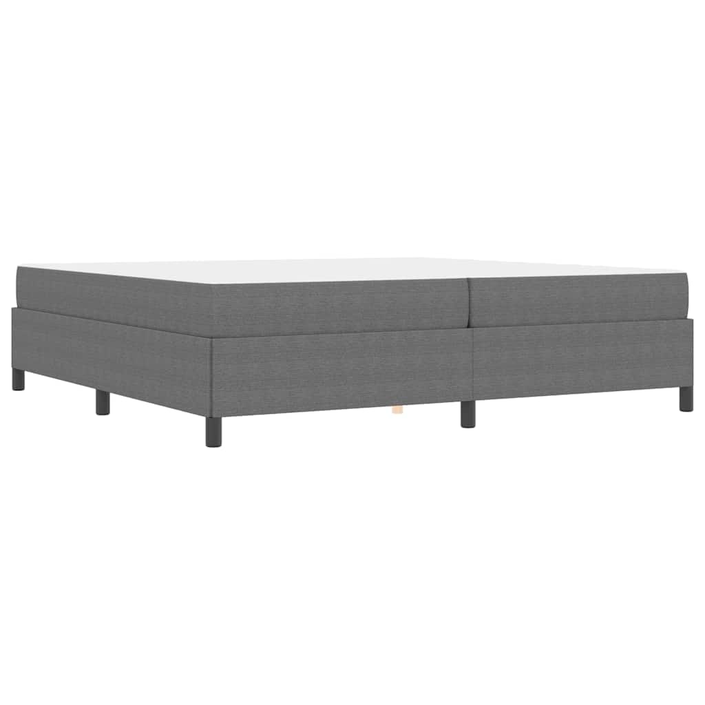 Sengestel med madras Lysegrå 200 x 200 cm Stof