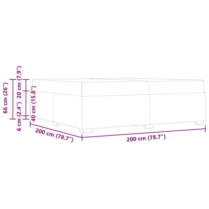 Sengestel Cappuccino 200 x 200 cm PVC