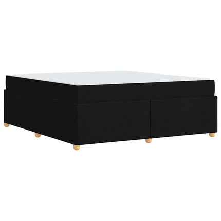 Sengestel med madras Sort 180 x 200 cm Stof